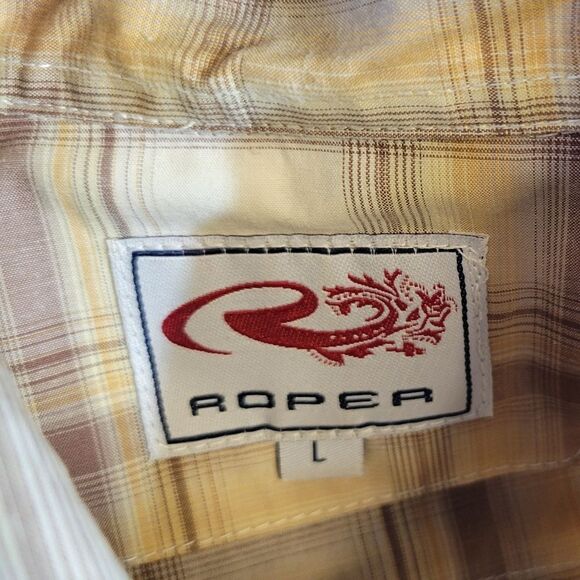 Roper Y2K Plaid Pearl Snap Western Shirt Button Up Women's Top Short Sleeves - Picture 9 of 10